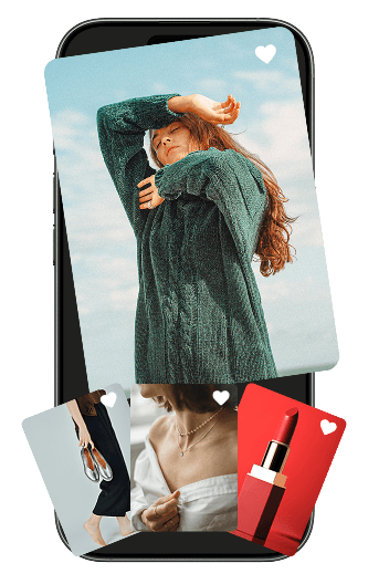 Phone showing brand categories to explore